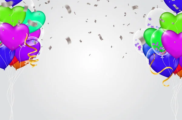 Arka plan ile renkli balonlar — Stok Vektör