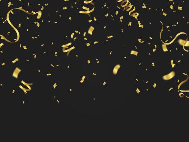 Konfetili Noel Parlayan Kutlama arka plan şablonu 