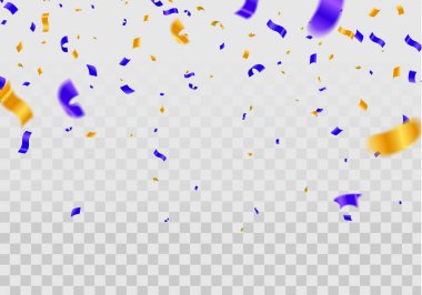 Vektör partisi balonları çizimi. Konfeti tebrik kartı desi