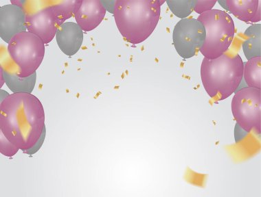 Ulusal bayramı kutlamak için balon posteri. Mutlu kart. ve 