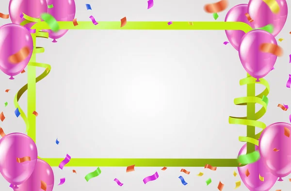 Ballons colorés Joyeux anniversaire sur background.vector — Image vectorielle