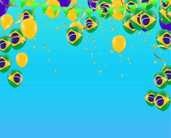 Festival oslavil brazilské barevné oslavy brazilské auto — Stockový vektor