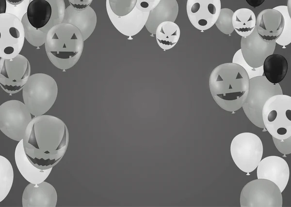 Fijne Halloween. Ontwerp met ballonnen — Stockvector