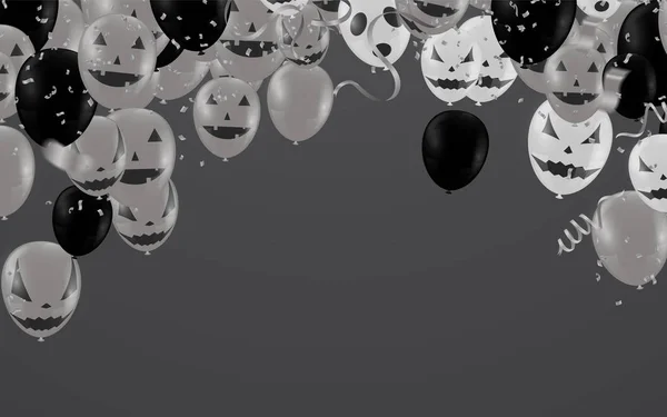 Schriftzug Happy Halloween. Design mit Luftballons — Stockvektor