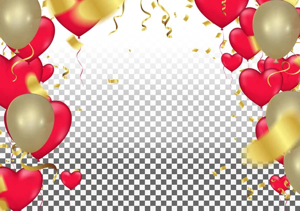 Ulusal bayramı kutlamak için balon posteri. Mutlu kart. ve — Stok Vektör