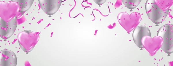 Happy Color background Selamat Ulang Tahun! Banner Liburan dengan Colo - Stok Vektor