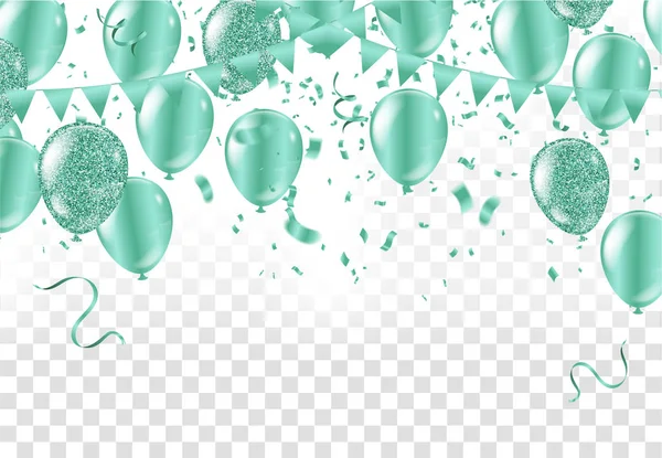 Happy Color background with glossy balloon Party, Presentation, — Stock vektor