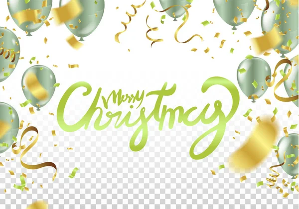 Christmas party poster template and Happy New Year Party . Gloss — 스톡 벡터