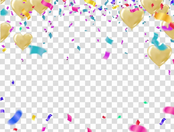 Celebration party banner with balloons background. Sale Vector i — 스톡 벡터