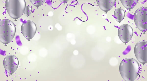 Feliz Natal Poster balões e fundo Feliz Ano Novo. t — Vetor de Stock