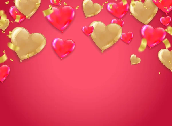 Fondo del día de San Valentín con corazones. ilustración vectorial — Vector de stock