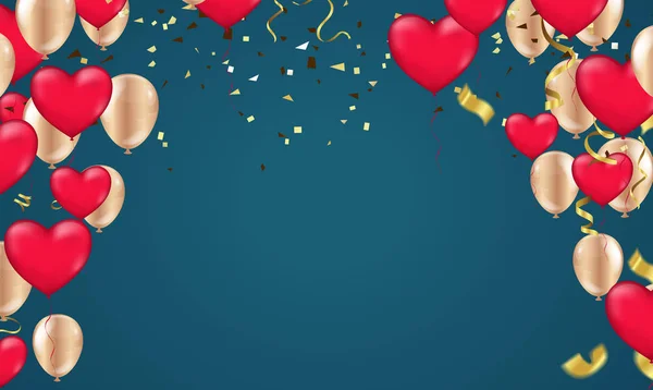 Valentijnsdag achtergrond. Vector illustratie. Leuke liefdesbanaan — Stockvector