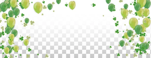 Vecteur Vert Shamrock Ballons Illustration Contexte Saint Patrick — Image vectorielle