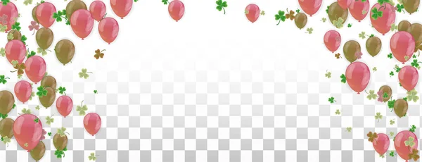 Vector Ilustração Design Banner Patrick Day Trevo Efeito Banner Simples —  Vetores de Stock