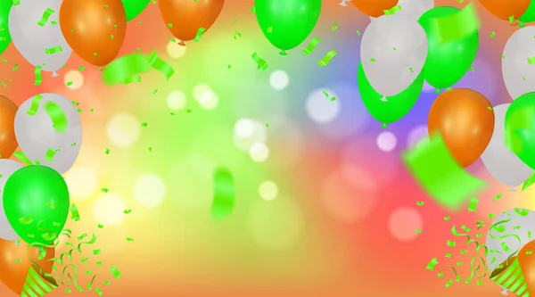 Feliz Aniversário Fundos Grande Abertura Cerimônia Vetor Banner Balões Brilhantes — Vetor de Stock