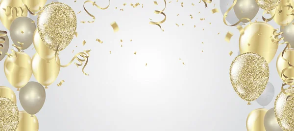 Mutlu yıllar balonlar Renkli kutlama geçmişi