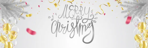 Merry Christmas Шпалери Новорічною Поштовою Листівкою Або Постер Плаваючими Плямами — стоковий вектор