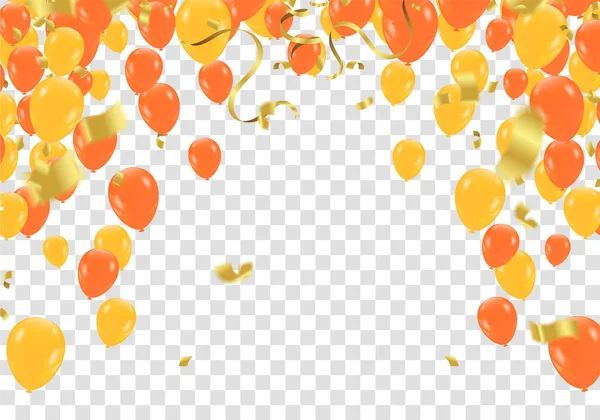 Carte Anniversaire Avec Ballons Joyeux Anniversaire — Image vectorielle