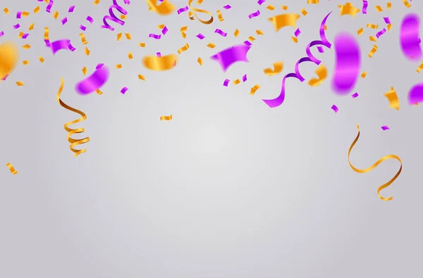 Feliz Cumpleaños Fondos Gran Ceremonia Apertura Banner Vector Globos Brillantes — Vector de stock