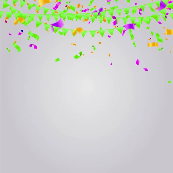 Grattis Födelsedagen Bakgrunder Grand Öppningsceremoni Vektor Banner Realistiska Blanka Ballonger — Stock vektor
