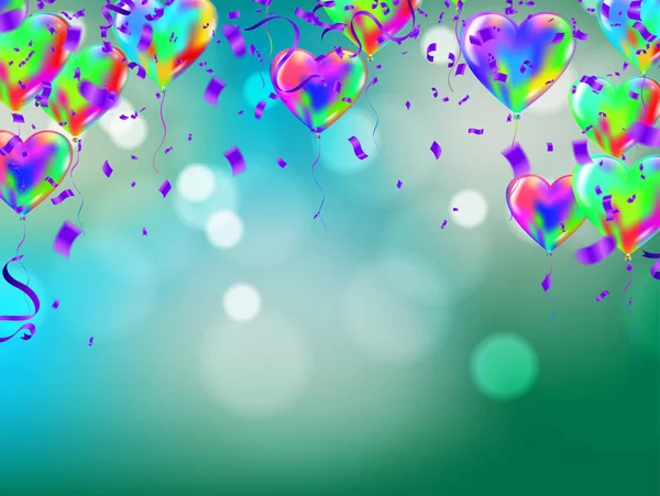 Ballons Colorés Boules Colorées Sur Fond Avec Une Inscription Pour — Image vectorielle