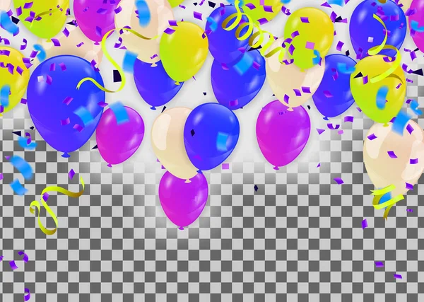 Globos Coloridos Bolas Colores Sobre Fondo Con Una Inscripción Para — Vector de stock