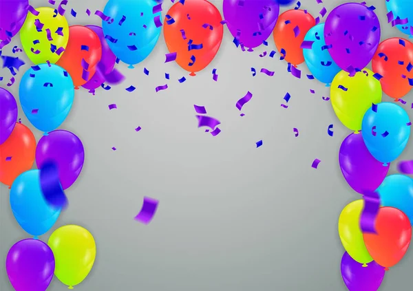 Kleurrijke Ballonnen Gekleurde Ballen Een Achtergrond Met Een Inscriptie Voor — Stockvector