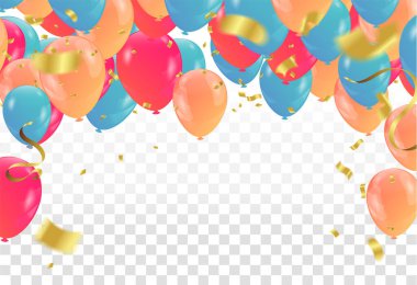 Arka planda balon. Helyum flamalar ve balonlarla dolu kauçuk bir top. Balonlar, arka planı kutlayın.