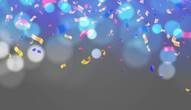 Mutlu yıllar tasarım balonları Parti için uçan tebrik kartı, poster ya da afiş gerçekçi