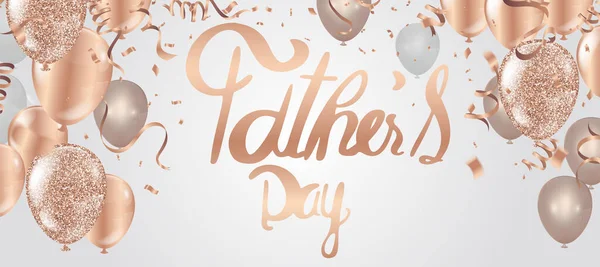 father day background holiday background with colorful shining and serpentine balloons vector illustration