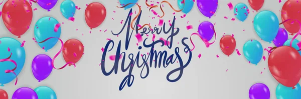 Buon Natale Carta Parati Felice Anno Nuovo Cartolina Poster Con — Vettoriale Stock