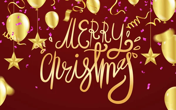 Merry Christmas Шпалери Новорічною Поштовою Листівкою Або Постер Плаваючими Плямами — стоковий вектор