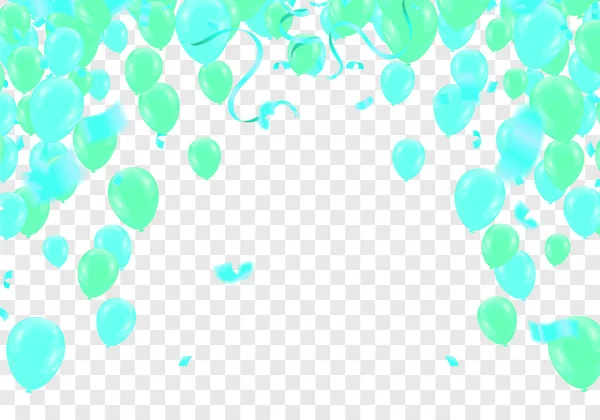 Ballonnen Vliegen Achtergrond Ideaal Voor Het Weergeven Van Bruiloft Verjaardag — Stockvector