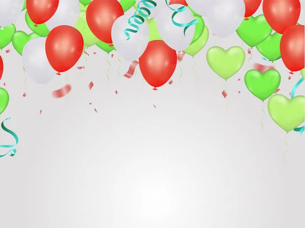 День Рождения Воздушными Шариками Днем Рождения — стоковый вектор
