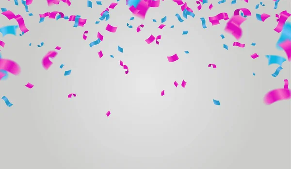 Kleurrijke Verjaardag Ballonnen Confetti Vector Achtergrond — Stockvector