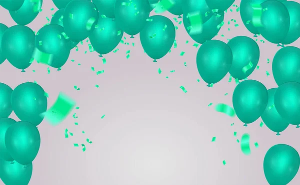 Святкування Прапора Зеленими Кулями Святкова Вечірка День Святого Патрика — стоковий вектор