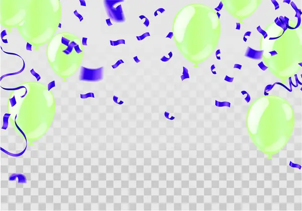 Bannière Célébration Avec Fond Ballons Verts Fête Saint Patrick — Image vectorielle