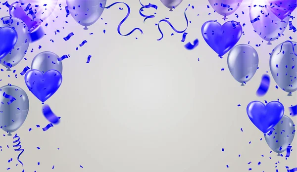 Vektor Illustration Von Lila Luftballons — Stockvektor