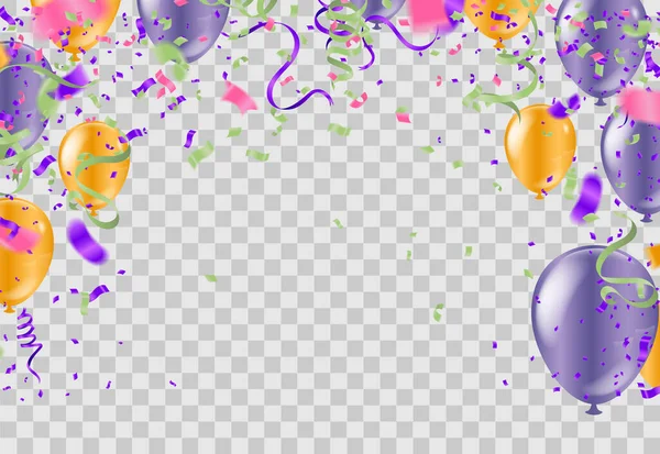Illustration Vectorielle Ballons Violets — Image vectorielle
