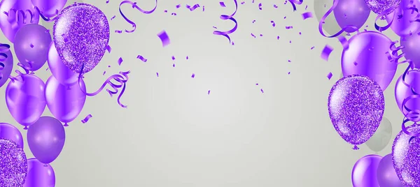Фиолетовые Шарики Апостейрах Изолированной Дорожкой Иллюстрация Красивой Откровенной — стоковый вектор