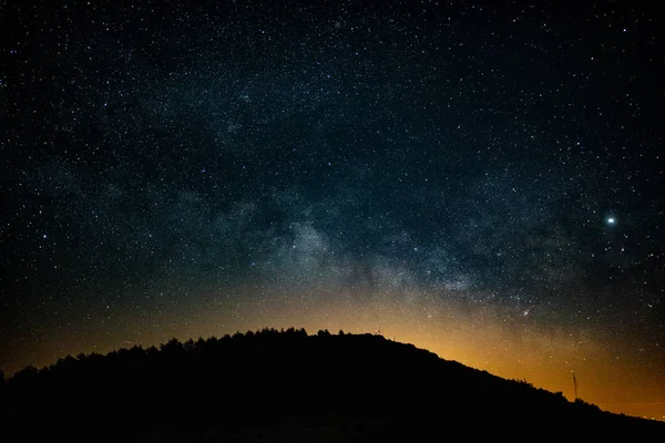 Paisaje Nocturno Vía Lactea —  Fotos de Stock