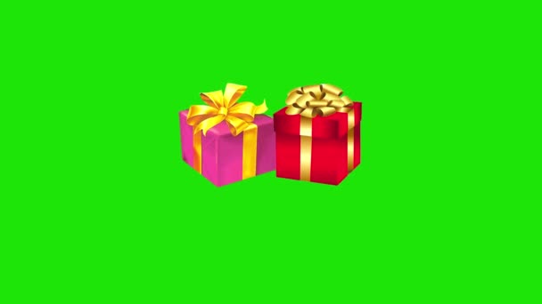 Feliz Cumpleaño Clip Animación Pantalla Verde Para Insertar Vídeo — Vídeos de Stock