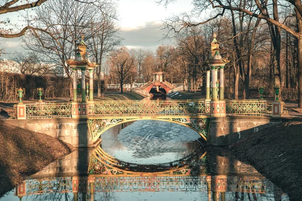 Puşkin Park St. Petepushkin Park St. Petersburg Rusya Akşamları 