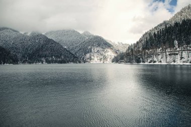 Abhazya 'daki Ritsa Dağı' nın güzel manzarası.