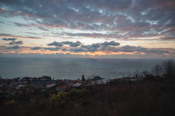 Bellissimo Tramonto Sul Mare Nero — Foto Stock