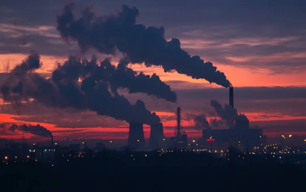 Beautiful Sunrise at Power Station