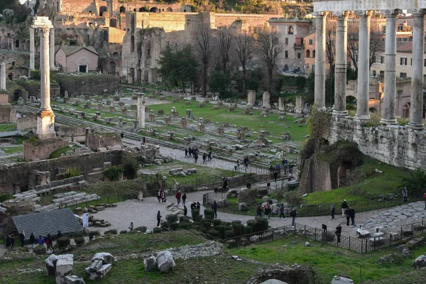 Forum Romanum och Palatine Hill — Stockfoto