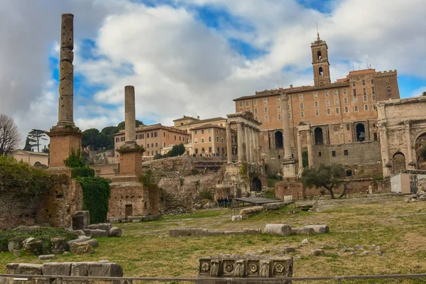 Fórum Romano e Colina Palatina — Fotografia de Stock