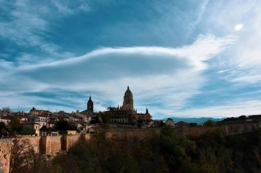 Segovia İspanya 'nın panoramik görüşleri
