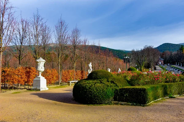Piękne ogrody Royal Site of La Granja de San Ilde — Zdjęcie stockowe